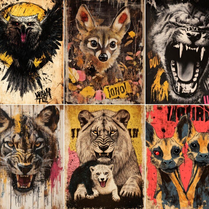 vintage – 67 Vintage Animal Junk Journal Pages