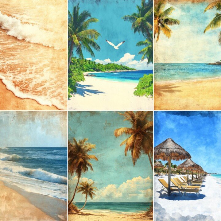 beach – 48 Beach Junk Journal Pages