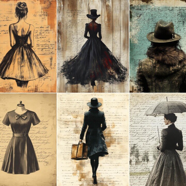 vintage – 74 Vintage Fashion Junk Journal Pages