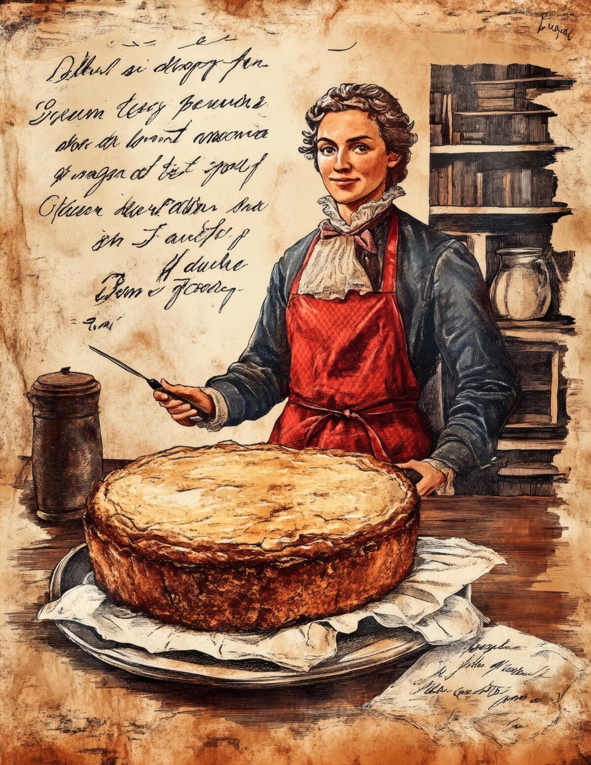 Vintage baking and kitchen collage journal pages, preview 7