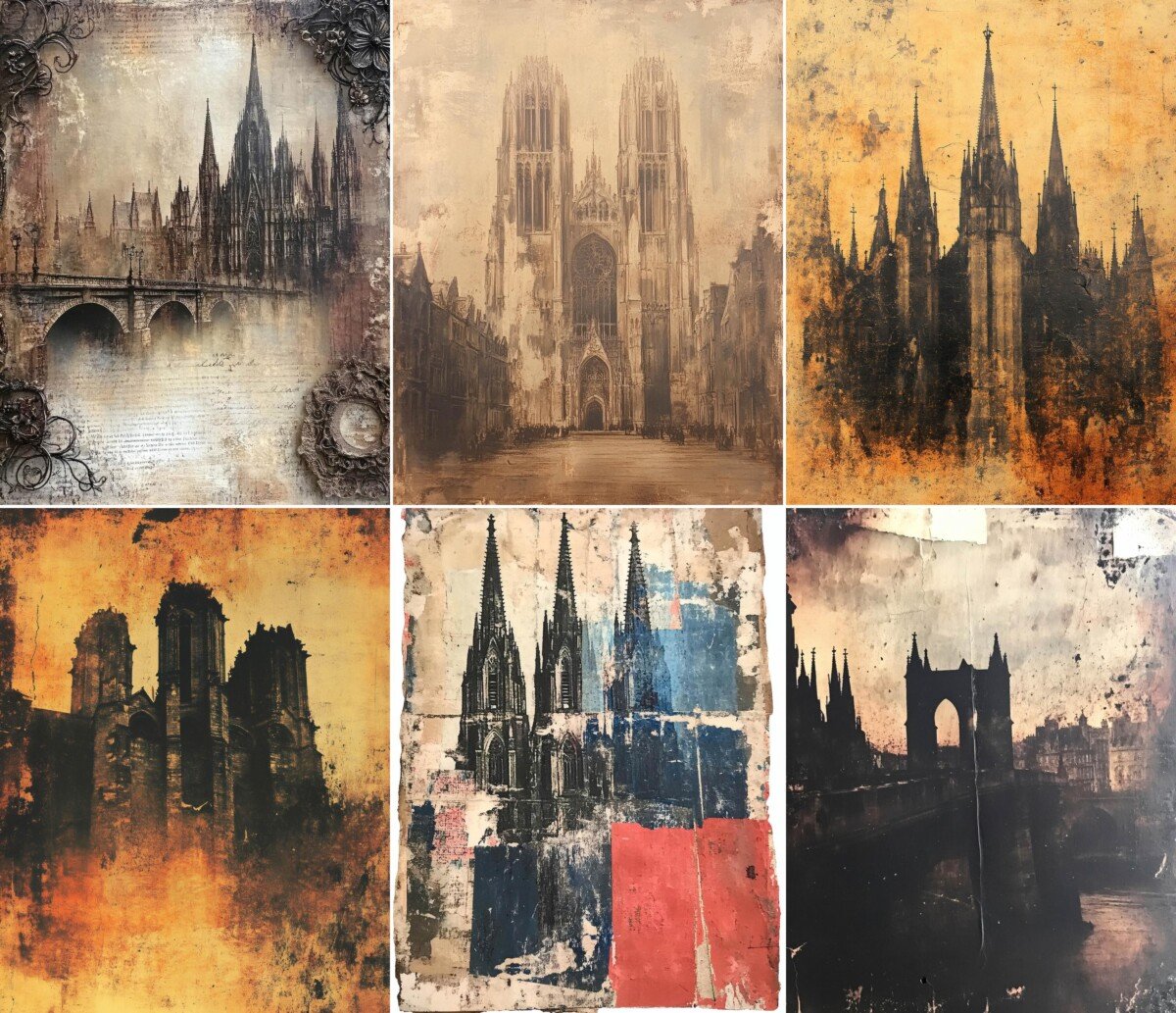 gothic – 56 Gothic Cathedral Background Journal Pages