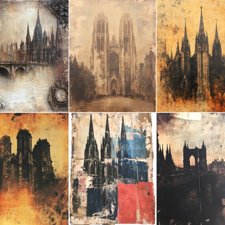 gothic – 56 Gothic Cathedral Background Journal Pages