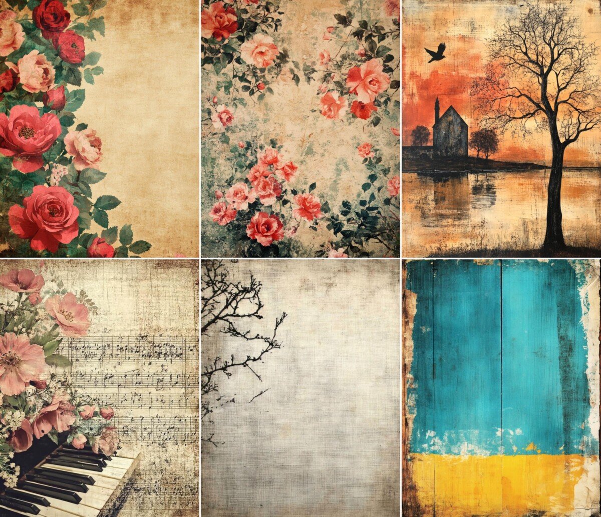 spring – 55 Spring Garden Background Junk Journal Pages