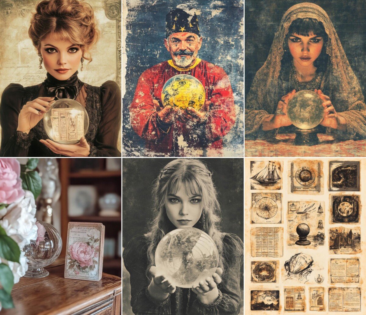 victorian – 60 Victorian Fortune Teller Junk Journal Pages