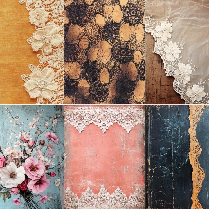 victorian – 56 Victorian Romance Lace Junk Journal Pages