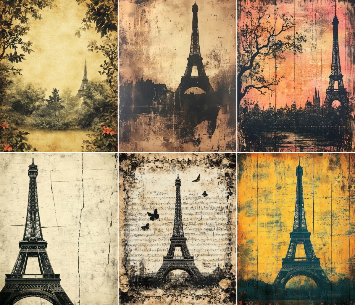 vintage – 53 Vintage Paris Travel Junk Journal Pages
