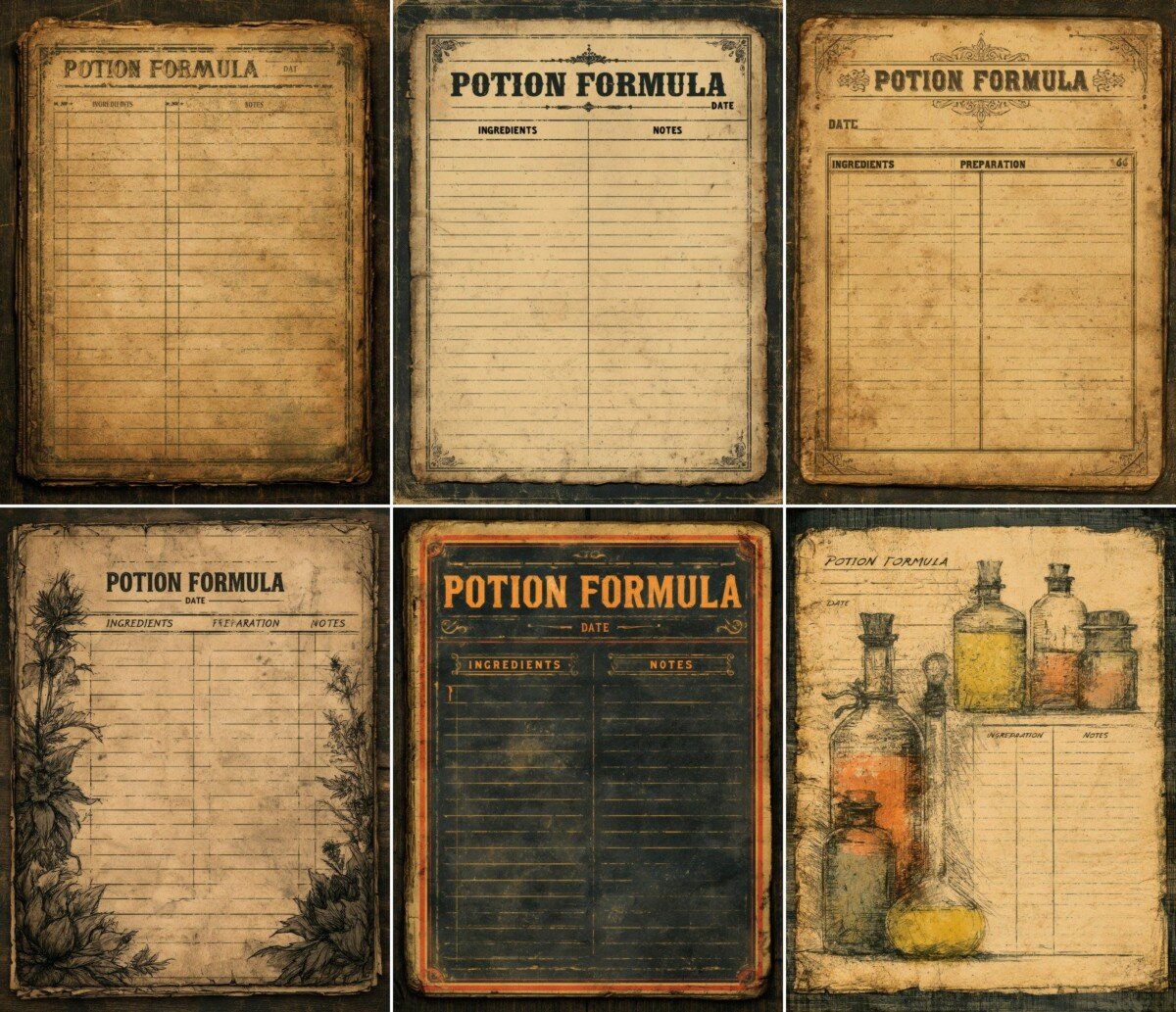 potion preview 4 – Journal Pages