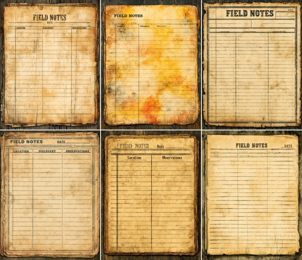 vintage preview 5 – Journal Pages