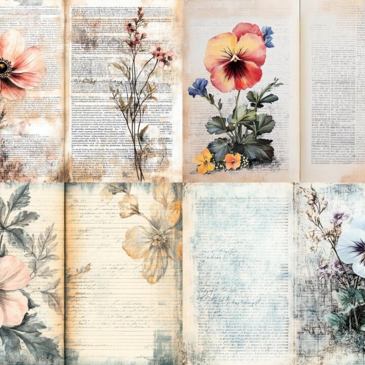 vintage – Vintage Floral Writing Pages