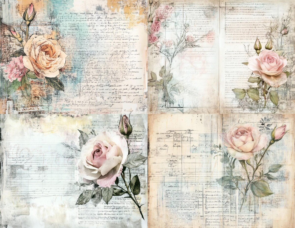 vintage – Vintage English Rose Journal Pages