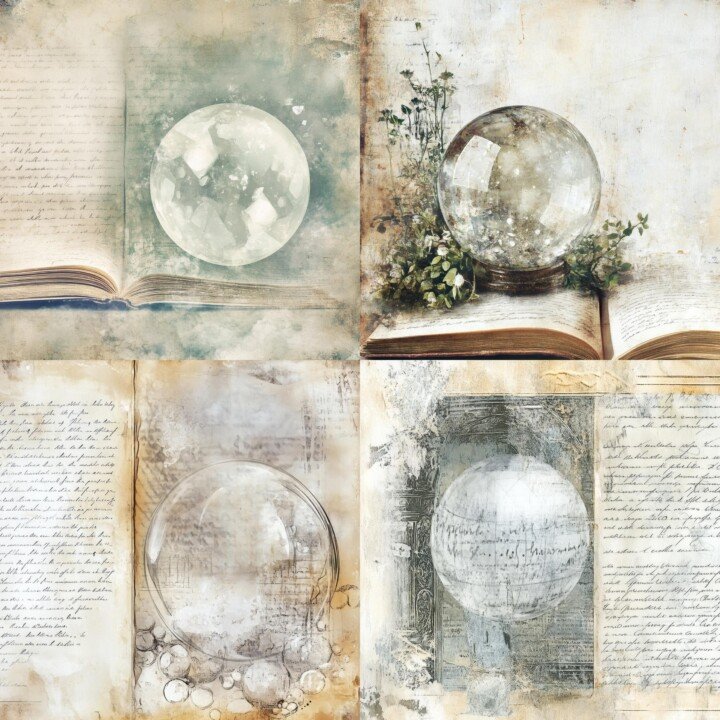 crystal – Crystal Ball Junk Journal Pages