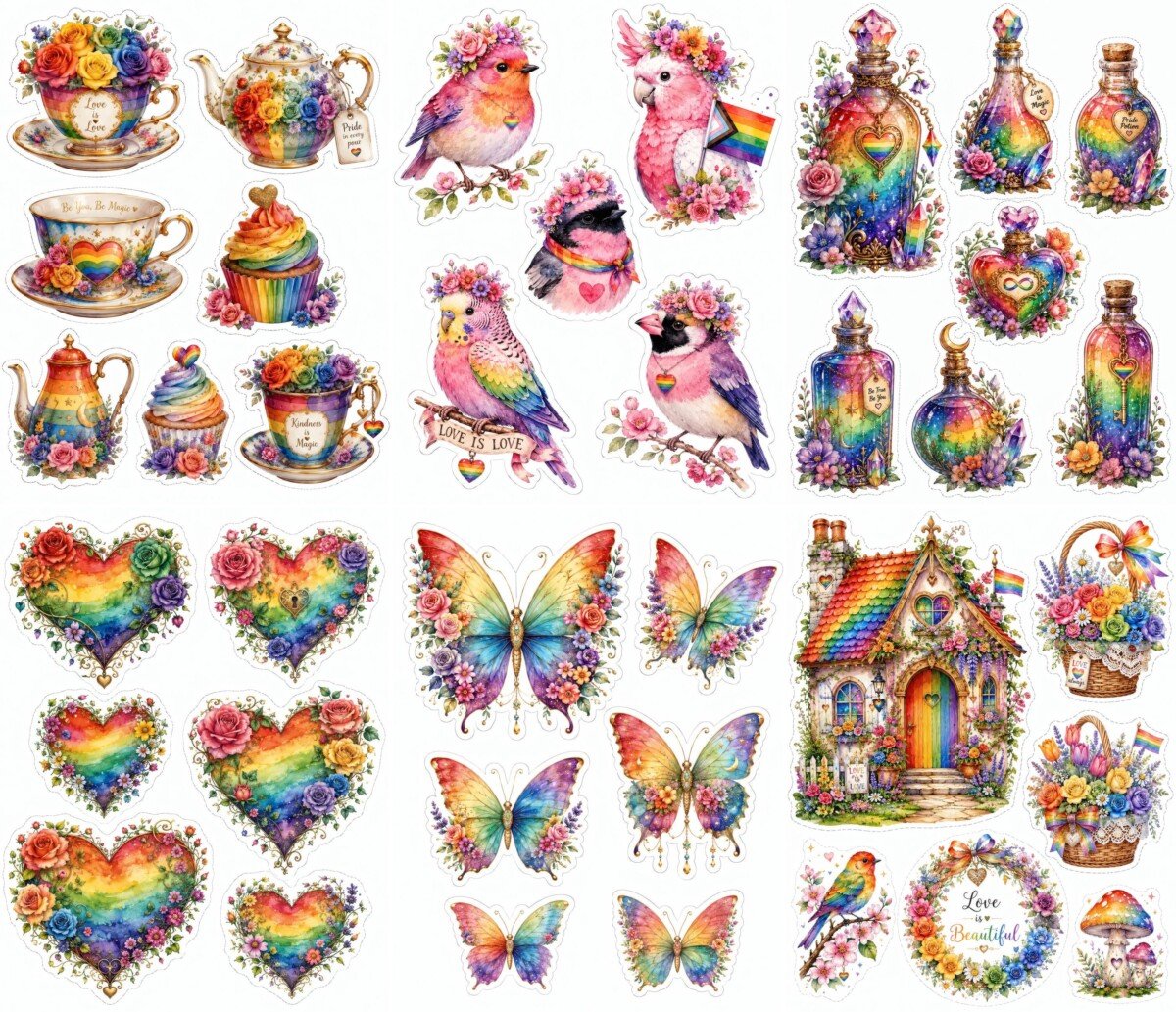 rainbow preview 4 – Fussy Cuts