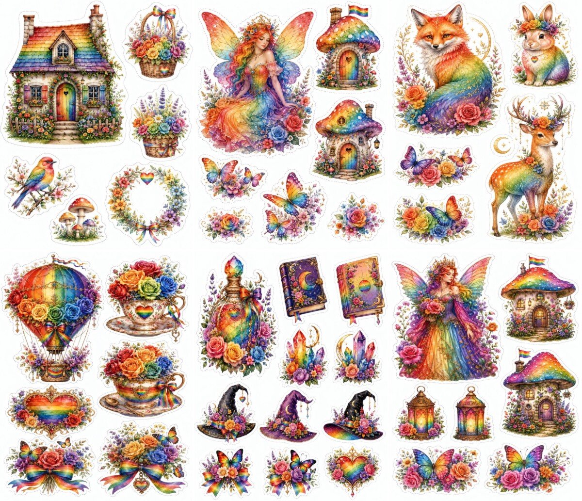 rainbow preview 2 – Fussy Cuts
