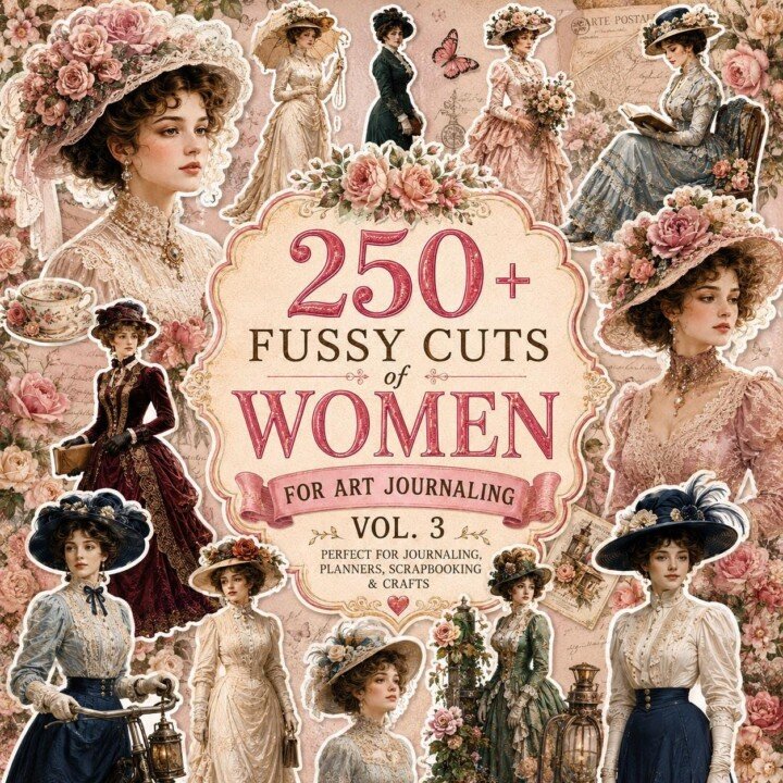 vintage – 250+ Vintage Women Junk Journal Fussy Cuts