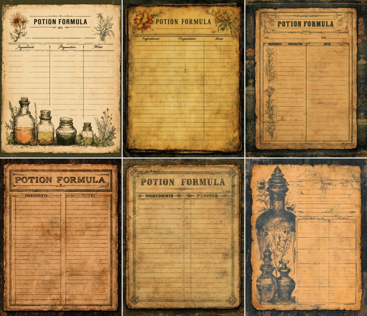 potion preview 2 – Journal Pages