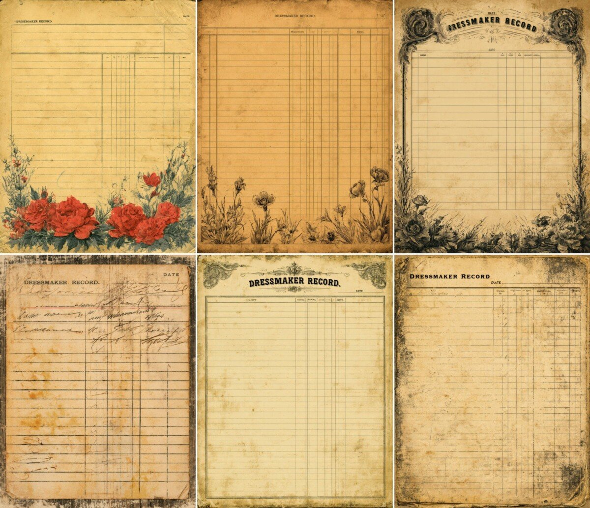 vintage preview 6 – Journal Pages