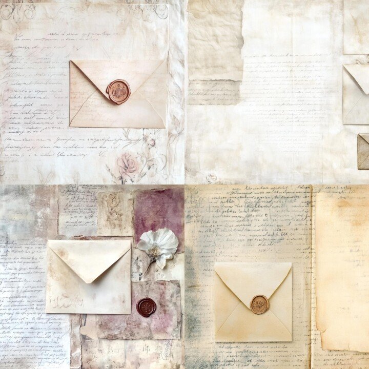 Wax Seal Envelope Journal – Vintage Stationery Pages