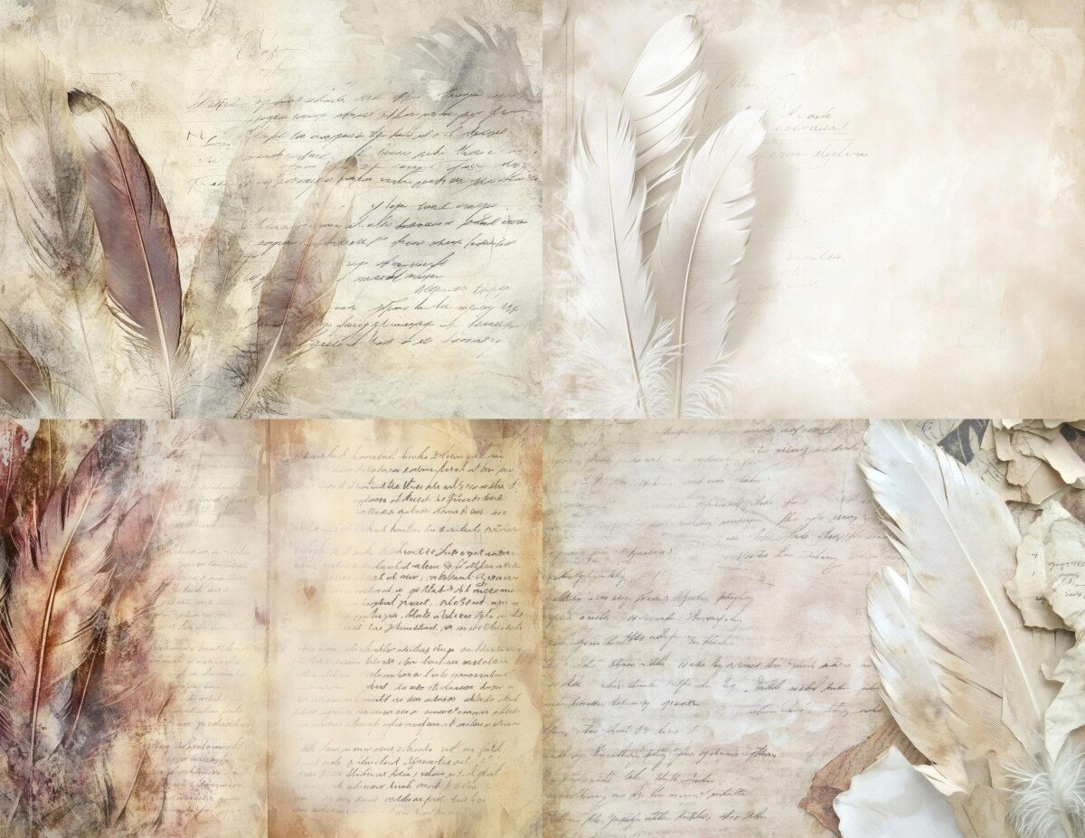 vintage – Vintage Feather Quill Journal Pages