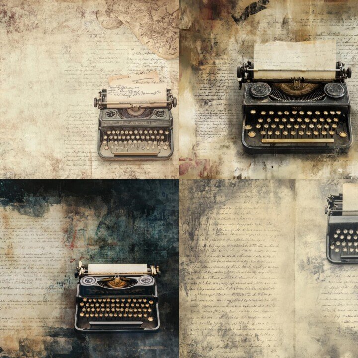 vintage – Vintage Typewriter Set 2 Pages