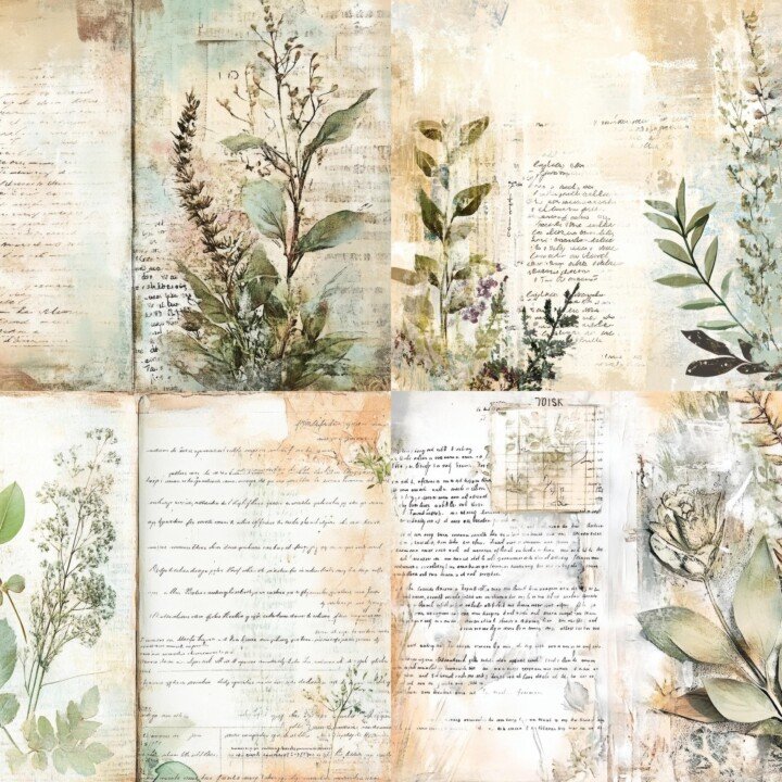 vintage – Vintage Botanical Set 4 Pages