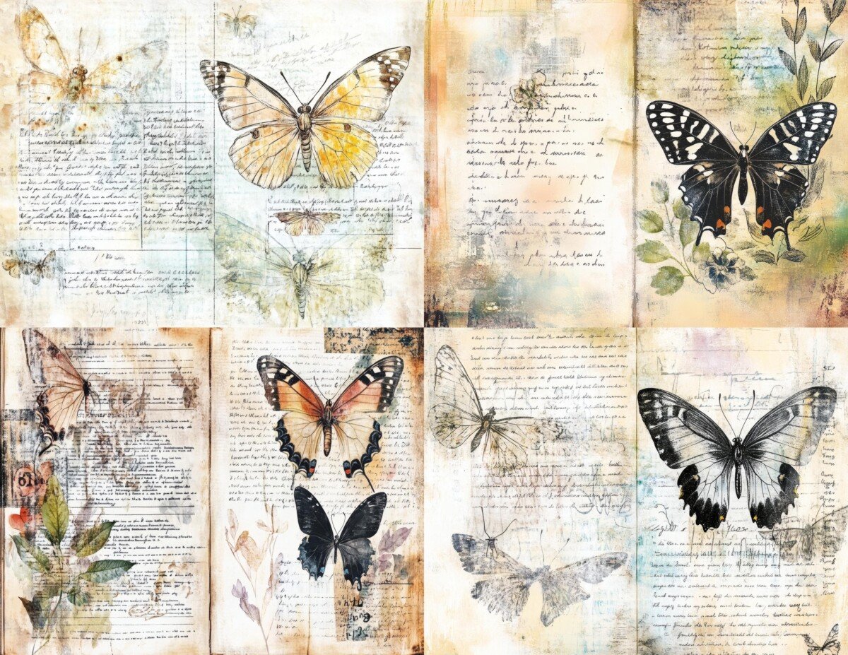 vintage – Vintage Butterfly Set 2 Pages
