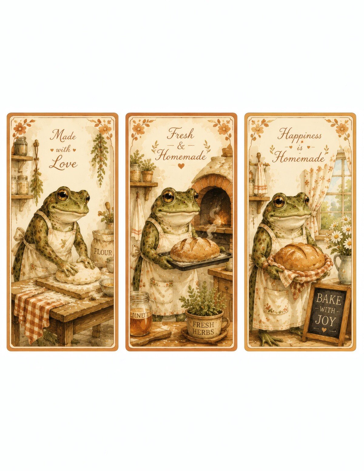 Whimsical frog printable journal kit artwork and paper-craft sheets – preview 6
