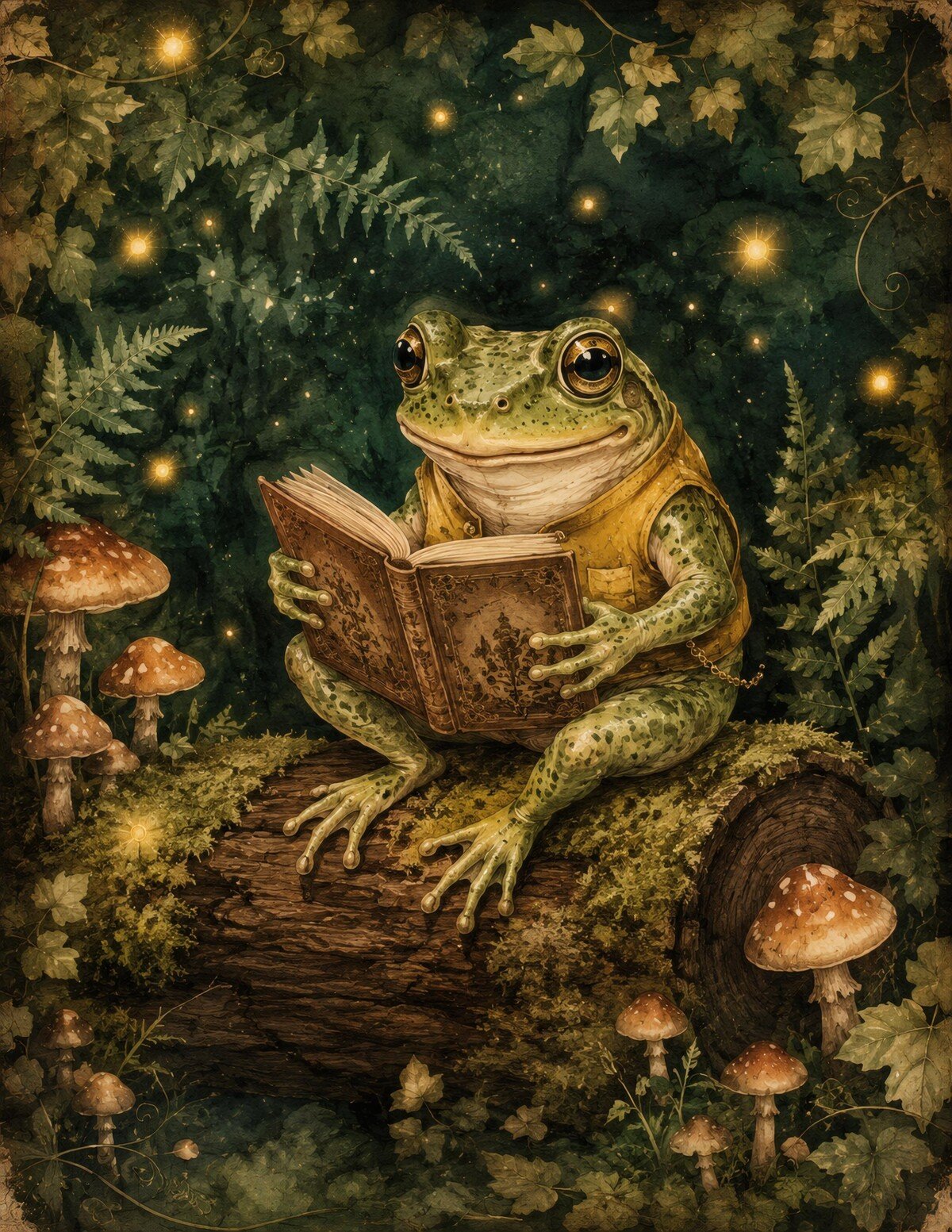 Whimsical frog printable journal kit artwork and paper-craft sheets – preview 3