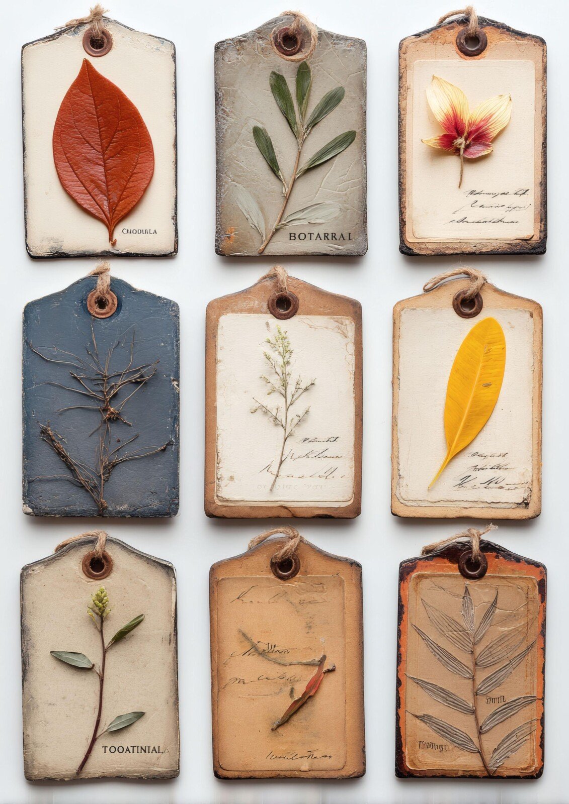 Botanical Pocket Labels & Tags Printable Junk Journal Ephemera – 20 Pages - Image 4
