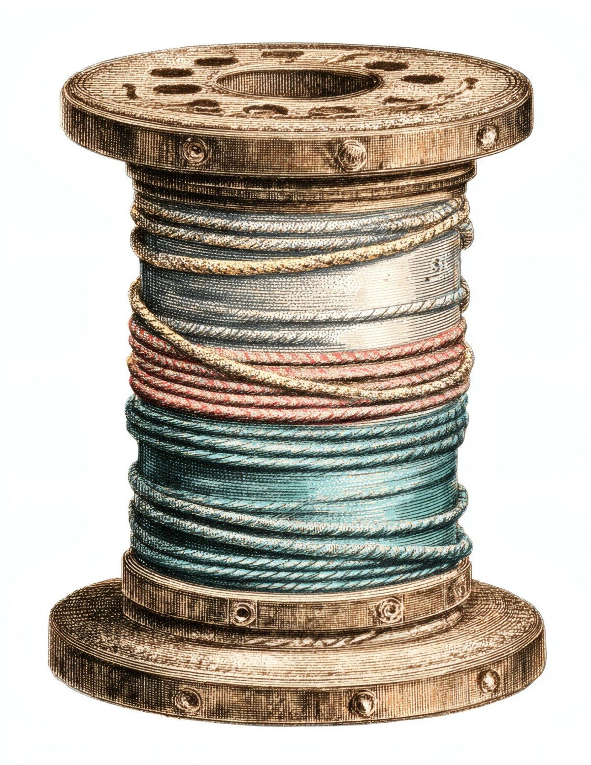 Vintage Sewing Spool Fussy Cuts – 24 Thread Reel Printables - Image 10